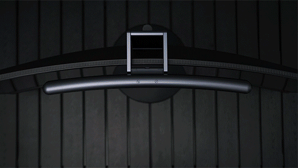 光を曲げる 世界初】カーブモニターやフラットモニターへ適応！ LED80個配置で